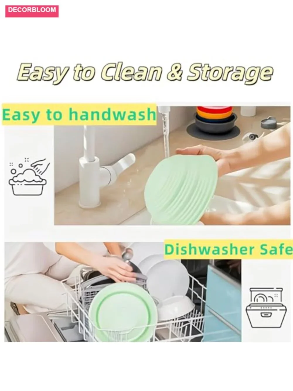 Collapsible Sourdough Bread Proofing Basket Banneton Oval Silicone Baking Tool